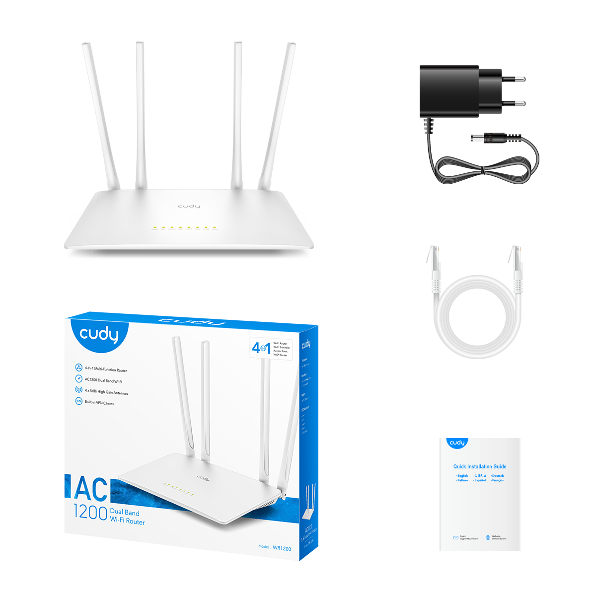 Cudy WR1200 AC1200 Dual Band WiFi Router