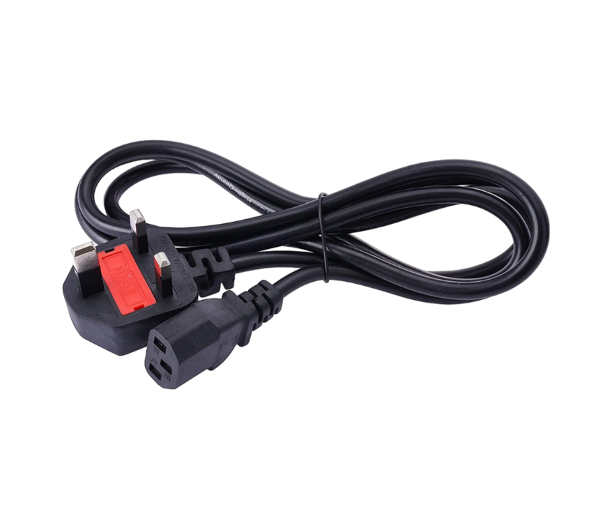 HI SPEED Power Cable 1.5m For Desktop PC 3PIN FUSE -BLACK